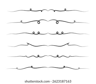 Dividers Separation Line hand draw lines