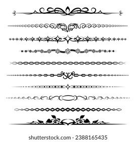 dividers set element retro decoration vintage
