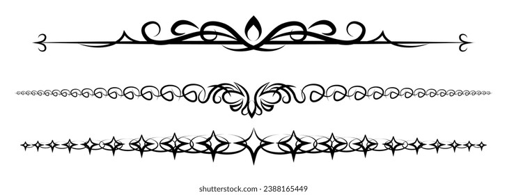 dividers set element retro decoration vintage