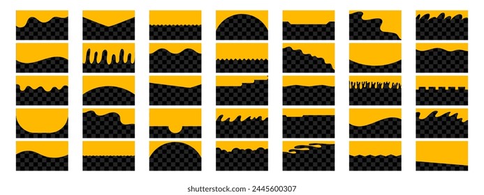 Dividers shape and header for website design. Isolated vector template for website, app, poster, banner.