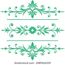 Dividers thin line elements set. Border underline for text page, book, invitation, wedding card, certificate, menu