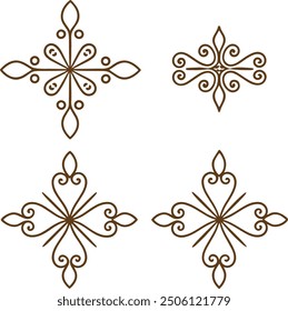 Dividers thin line elements set. Border underline for text page, book, invitation, wedding card, certificate, menu