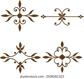 Dividers thin line elements set