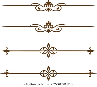 Teiler dünne Linien Elemente Satz