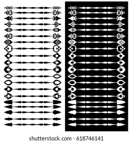 Dividers, vector set.
Artistic decorative elements for the design of pages of books, postcards,and another.