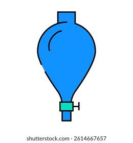 dividing funnel lab tool line icon vector. dividing funnel lab tool sign. isolated symbol illustration