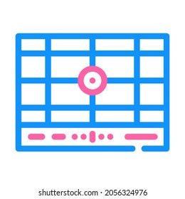 dividing grid color icon vector. dividing grid sign. isolated symbol illustration