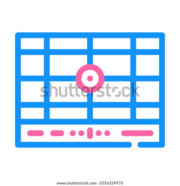dividing grid color icon vector. dividing\
grid sign. isolated symbol\
illustration