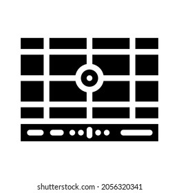 dividing grid glyph icon vector. dividing grid sign. isolated contour symbol black illustration