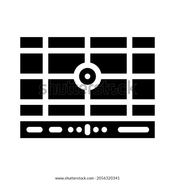 dividing grid glyph icon vector.\
dividing grid sign. isolated contour symbol black\
illustration