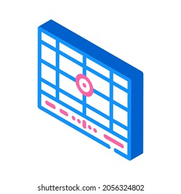 dividing grid isometric icon vector. dividing grid sign. isolated symbol illustration