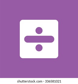 Dividing icon. Math symbol icon.