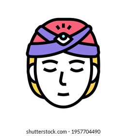 divination astrological color icon vector. divination astrological sign. isolated symbol illustration