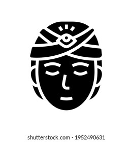 Divination Astrologie Symbol Vektorgrafik. Weibliche Astrologie. isoliertes Kontursymbol