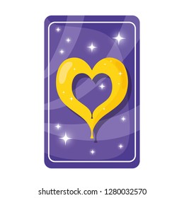 divination card with heart