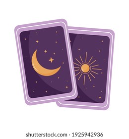 divination cards esoteric isolated icon vector illustration design