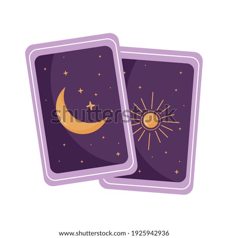 divination cards esoteric isolated icon vector illustration design