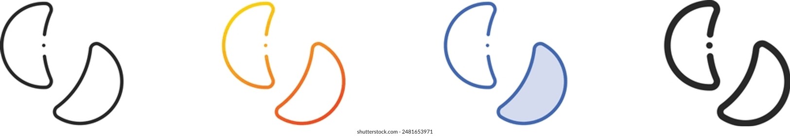 divination icon.Thin Linear, Gradient, Blue Stroke and bold Style Design Isolated On White Background