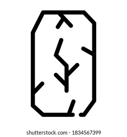 divination runes line icon vector. divination runes sign. isolated contour symbol black illustration