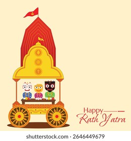 Divina Viagem de Carruagem Rath Yatra Celebração Arte