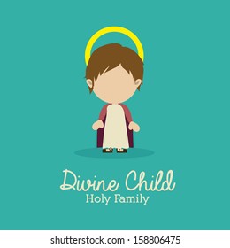 divine child design over blue background vector illustration