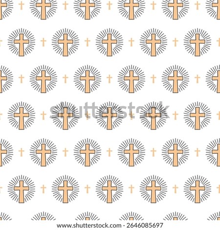 Divine Connection Holy Light Radiant Cross Pattern. Ideal for religious apparel, sanctuary decor, or any faith-based project, this pattern offers a serene and uplifting visual experience.