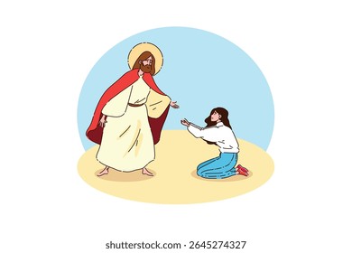 Um encontro divino Jesus oferece compaixão e apoio a todos em seus tempos de necessidade