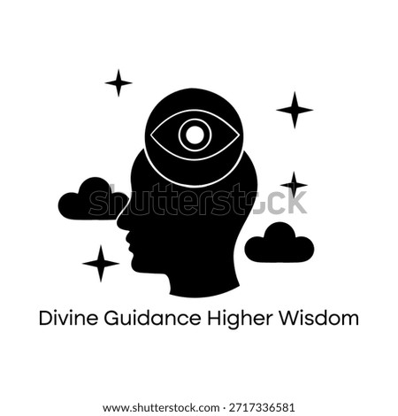 Divine Guidance Icon – Higher Wisdom Spiritual Insight Vector
