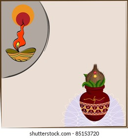 Divine Kalash diwali Greeting