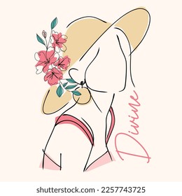 Divine Lady Hat Graphic Design
