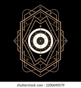Divine magic art occult occultism symbolism vector