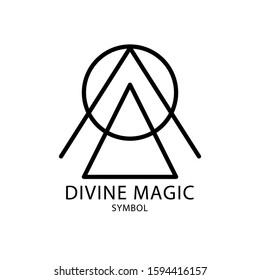 divine magic simple logo design