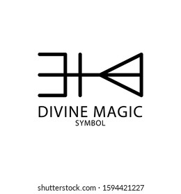 divine magic simple logo design