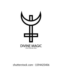 divine magic simple logo design