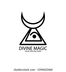 divine magic simple logo design