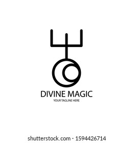 divine magic simple logo design