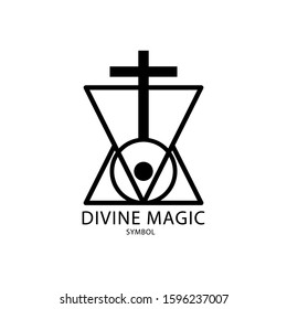 divine magic simple logo design