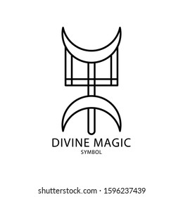 divine magic simple logo design