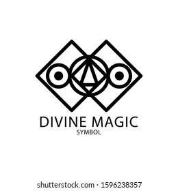 divine magic simple logo design