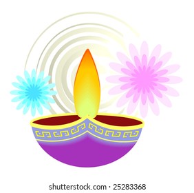 divine pot lamp in black border	