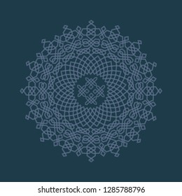 Divine proportion. The Treatise Of Luca Pacioli. Illustration. Geometrical ornament.