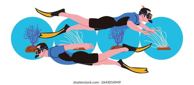 Diving activities can be done in the sea or in lakes, special equipment is needed when doing this activity.