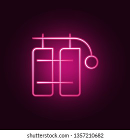 diving air tanks neon icon. Elements of travel set. Simple icon for websites, web design, mobile app, info graphics