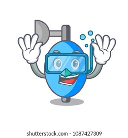 Diving ambu bag character cartoon
