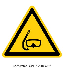 Diving Area Symbol Sign, Vector Illustration, Isolate On White Background Label. EPS10