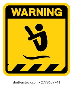 Diving Area  Warning Sign, Vector Illustration, Isolate On White Background Label.EPS10