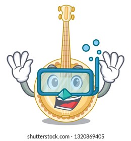 Diving banjo in the cartoon  