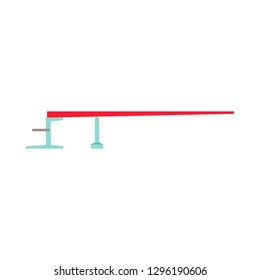 Diving board or springboard ocean surfing adventure sports sign recreation vector icon. Leisure water pool jump