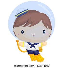Diving boy