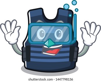 Diving bulletprof vest in the cartoon shape